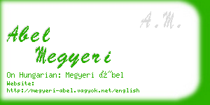 abel megyeri business card